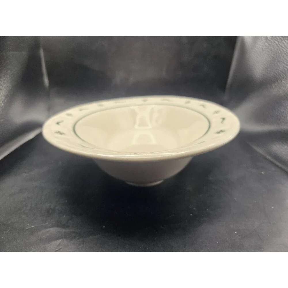 Longaberger Pottery Woven Traditions Green Oval Vegetable Serving Dish USA 12 In